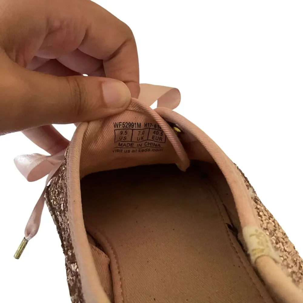 Keds x Kate Spade Rose Gold Sequin Sneakers: Y2K, Modern